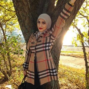 Burberry Like Print Peacoat (not Burberry brand)